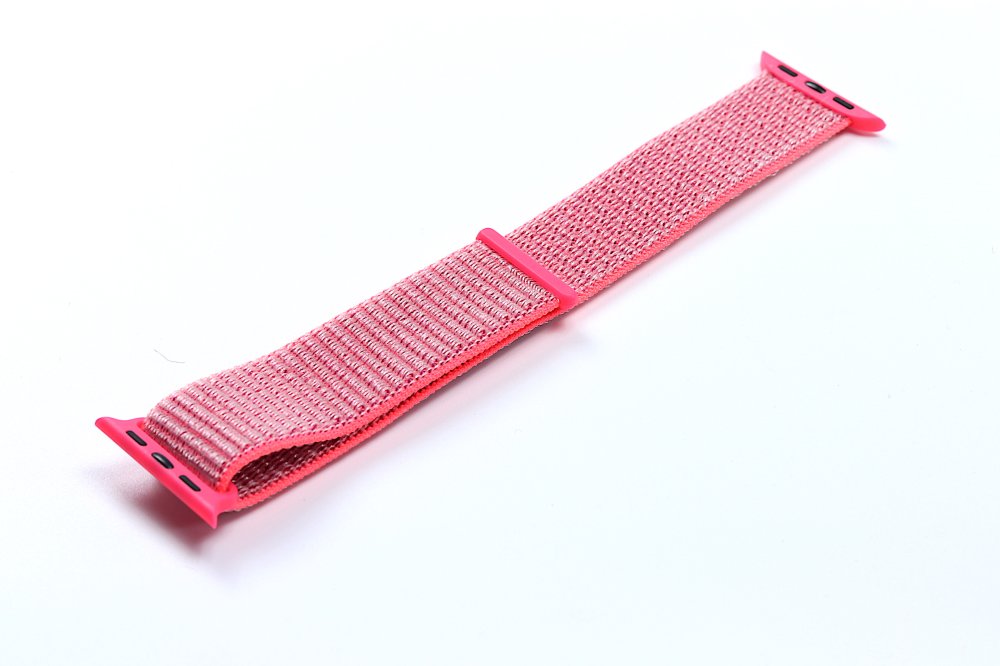 Nylon Sport Loop Band for Apple Watch 38mm Hot Pink
