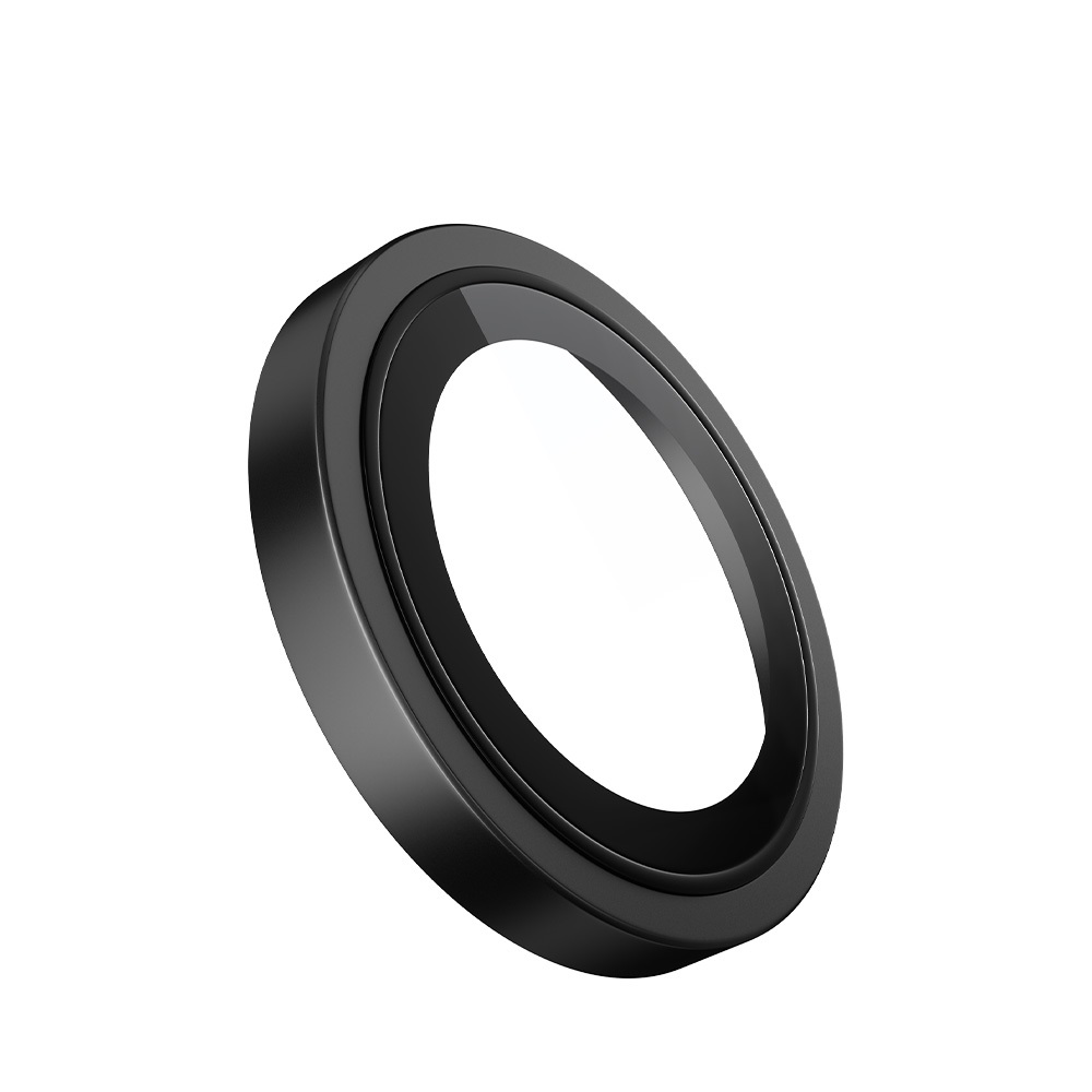 Blueo Original Metal Frame Lens Protector Glass for iPhone 15 Pro/15 Pro Max Black