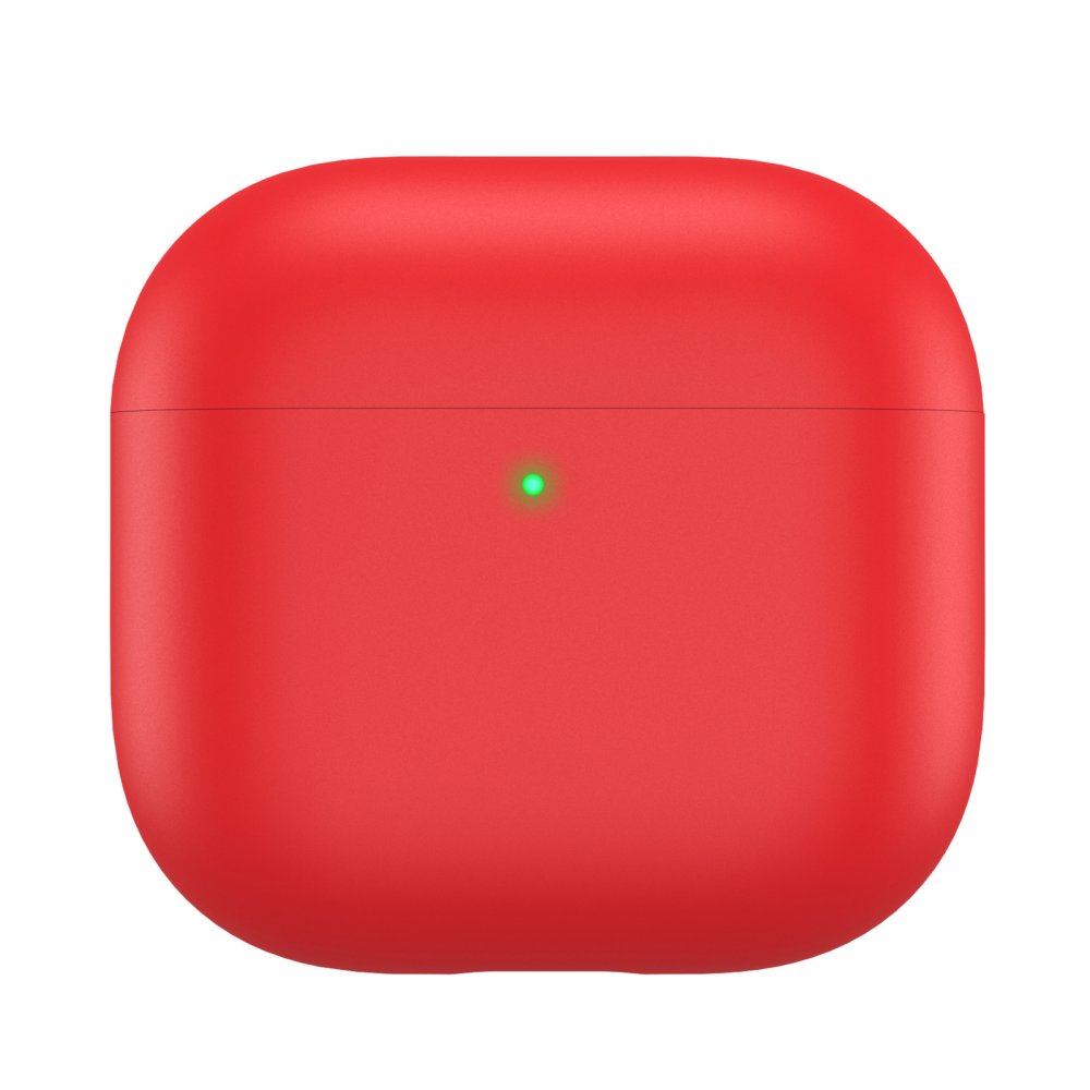AhaStyle Ultra-Thin Colorful Silicone Case for Airpods 4 Red