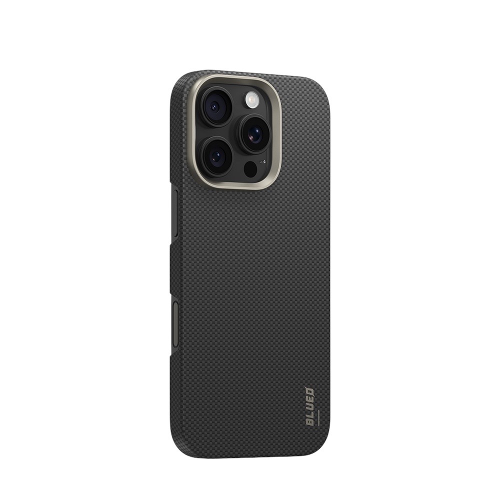 Blueo Air Aramid Fiber Phone Case (600D) for iPhone 16 Pro with MagSafe Black