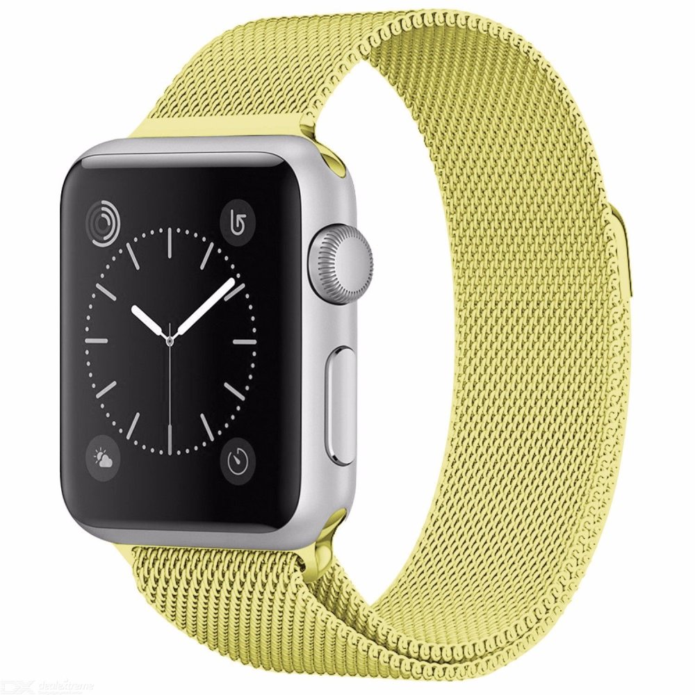 Milanese Loop for Apple Watch 42/44mm Light Yellow