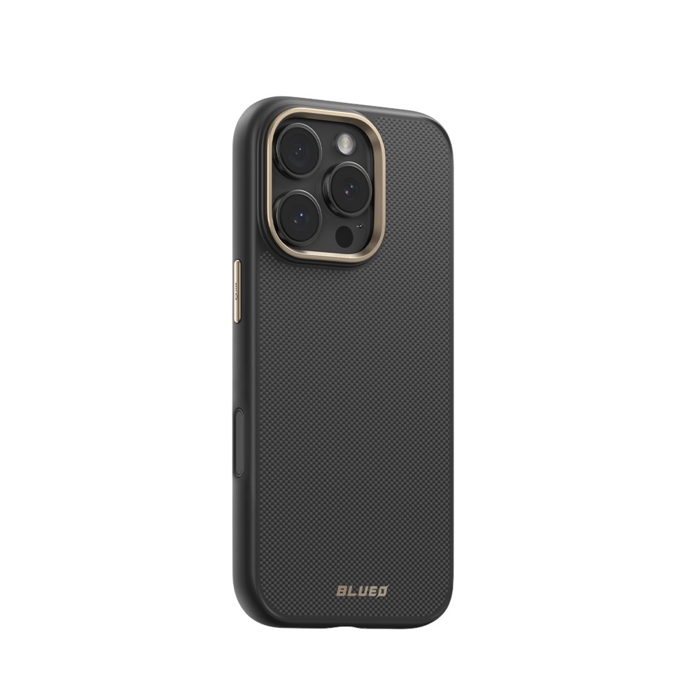 Blueo Armor Aramid Fiber Phone Case (600D) for iPhone 16 Pro with MagSafe Black