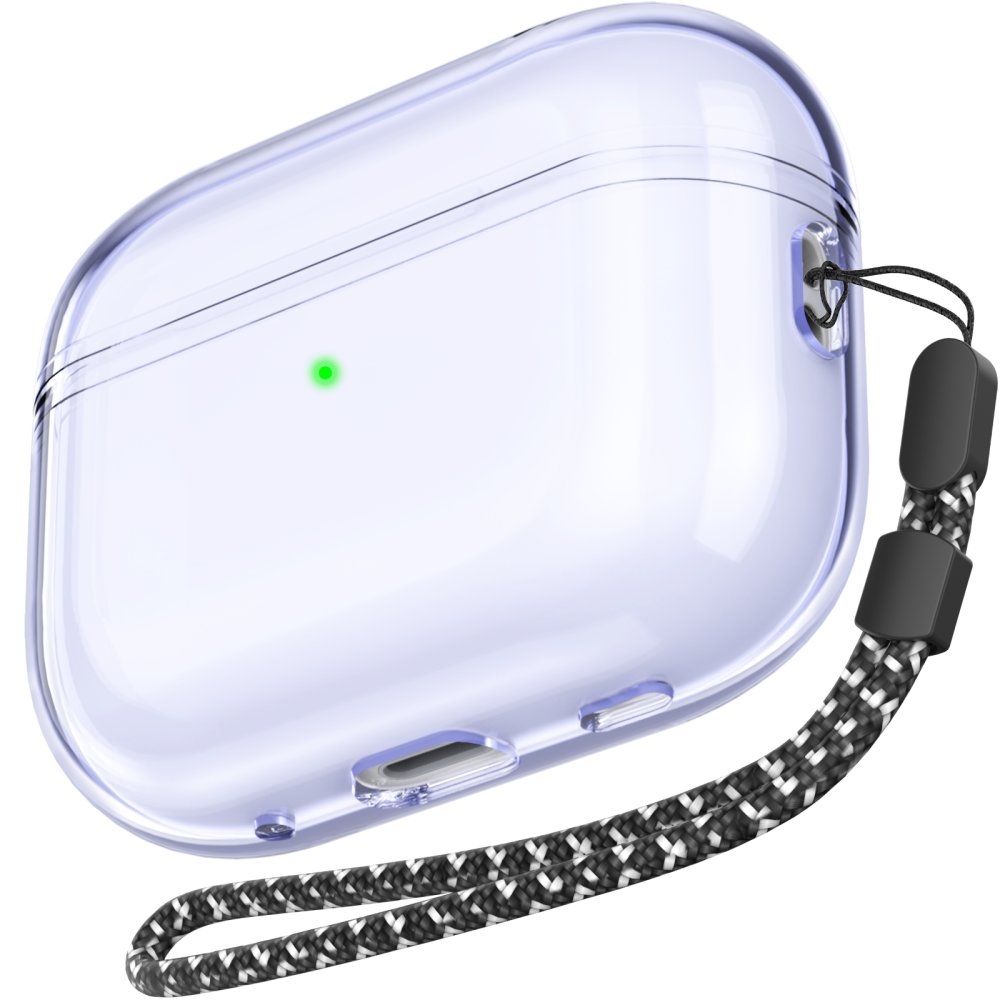 AhaStyle Transparent TPU Case for Airpods Pro 2 Lavender