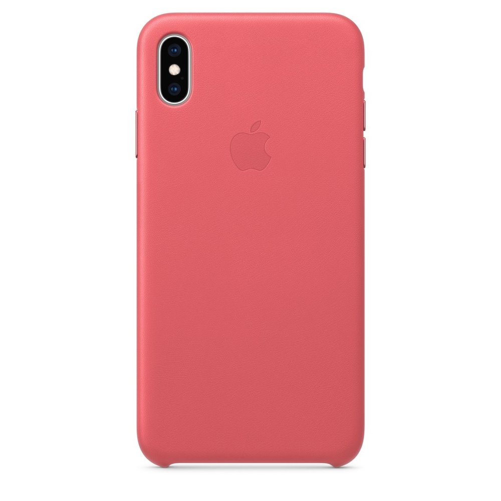 Apple Leather Case 1:1 for iPhone Xs Peony Pink