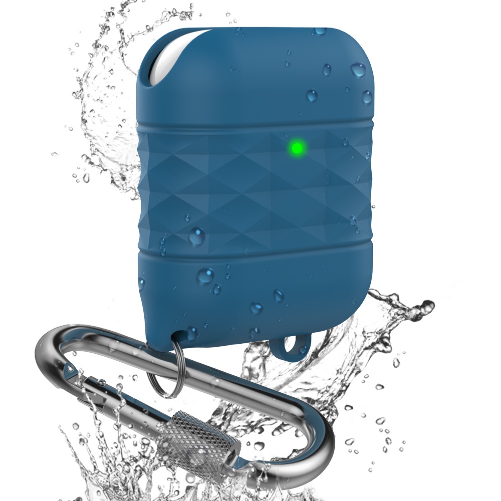 AhaStyle Water Resistant Silicone Case for Airpods 1/2 Ocean Blue