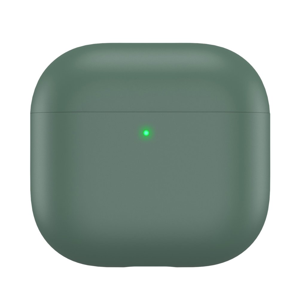 AhaStyle Ultra-Thin Colorful Silicone Case for Airpods 4 Midnight Green