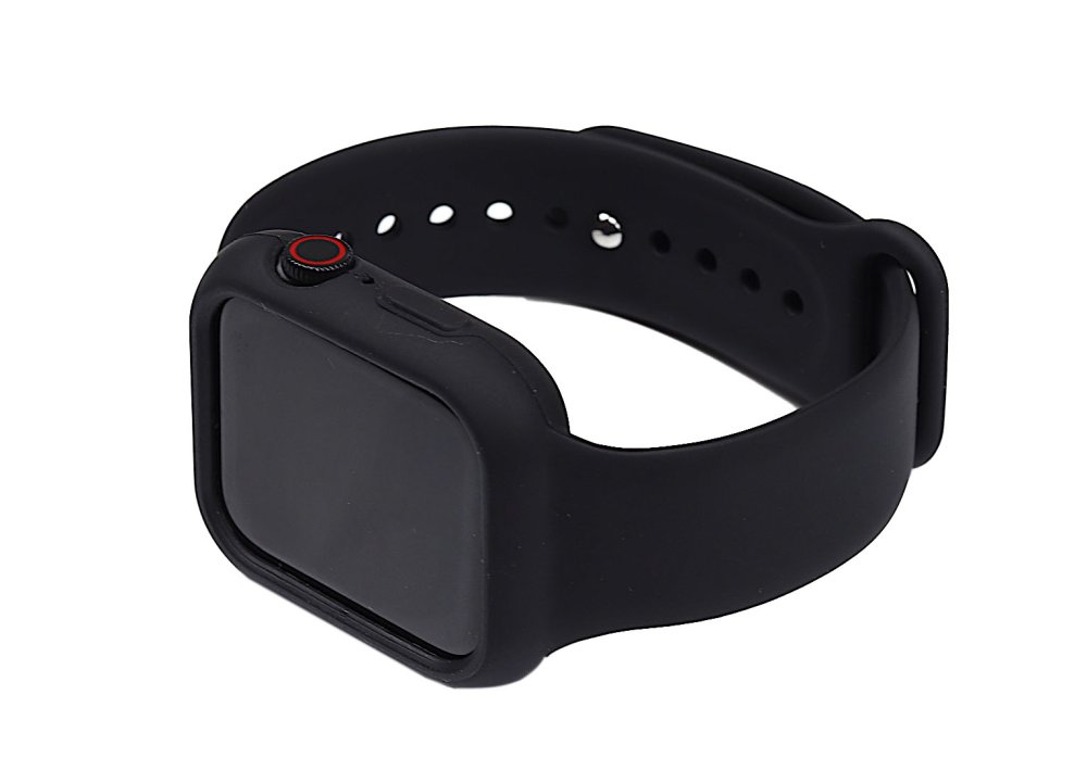 Silicone Watch Band Full Cover for for Apple Watch 40mm S/M Black