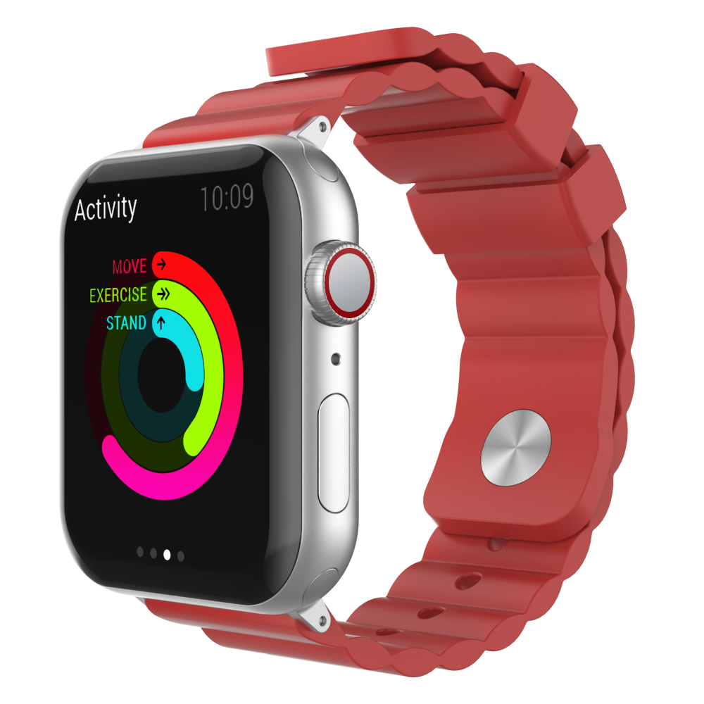 AhaStyle Premium Rugged Silicone Band for Apple Watch 42/44mm Dark Red