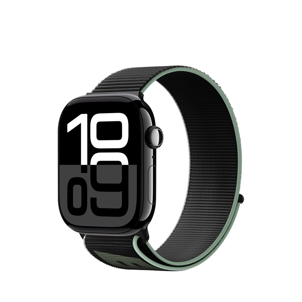 Blueo Woven Nylon Sport Band for Apple Watch 38/40/41/42 mm Black