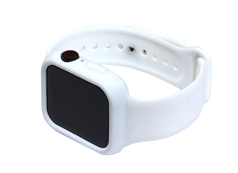 Silicone Watch Band Full Cover for for Apple Watch 40mm S/M White