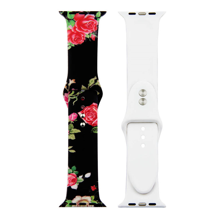 Painted Silicone Watch Band for Apple Watch 42/44mm S/M 9