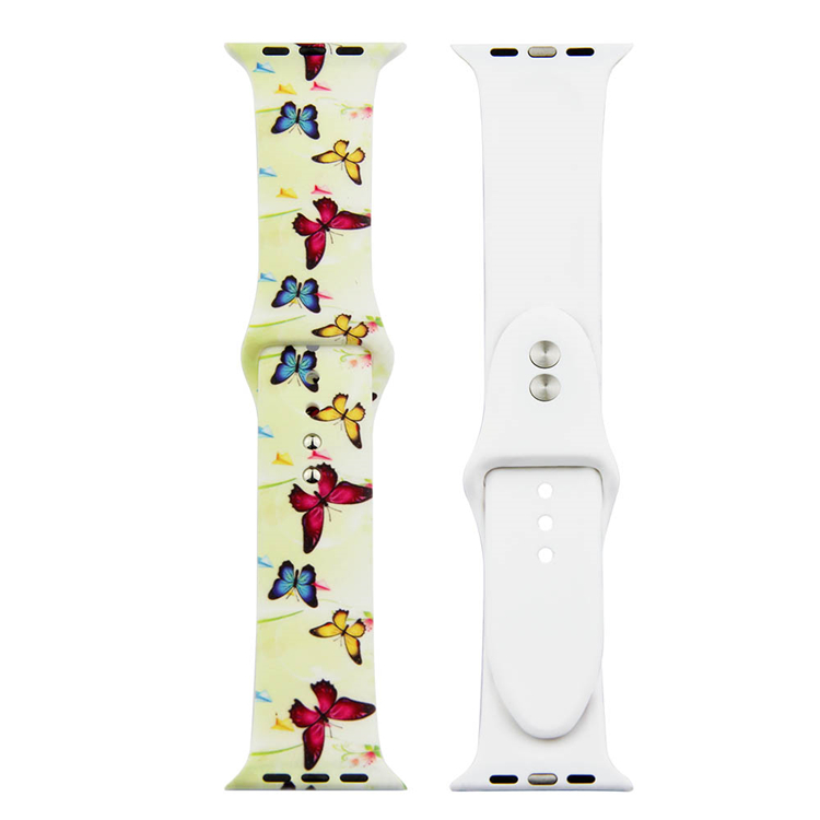 Painted Silicone Watch Band for Apple Watch 42/44mm S/M 2