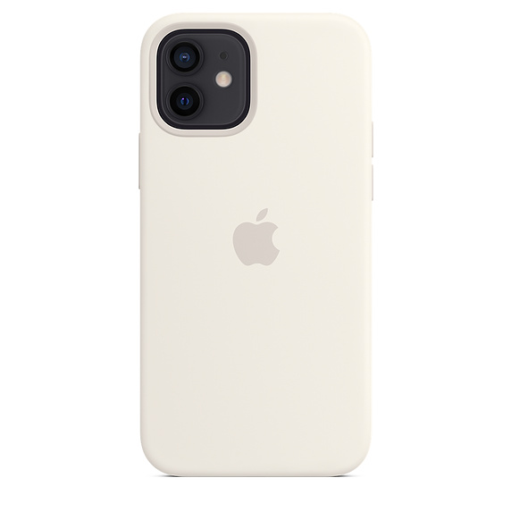 Apple Silicone Case 1:1 for iPhone 12 Mini with MagSafe White