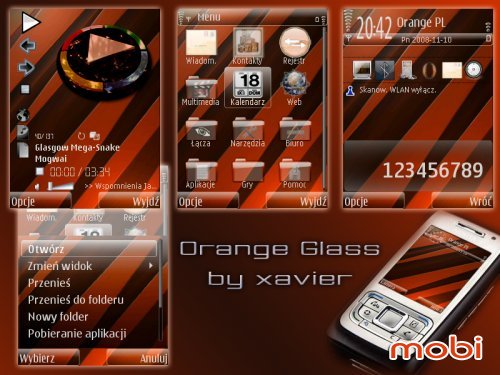 Orange Glass theme