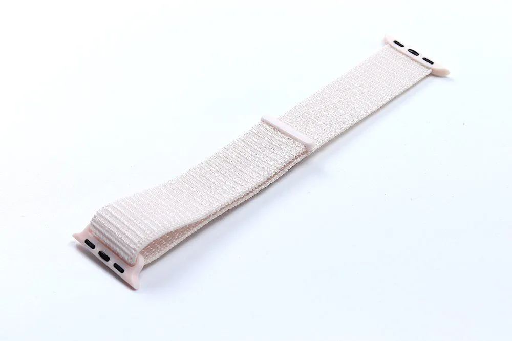 Nylon Sport Loop Band for Apple Watch 42mm Pearl Pink