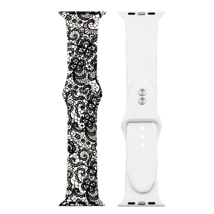 Painted Silicone Watch Band for Apple Watch 42/44mm S/M 25