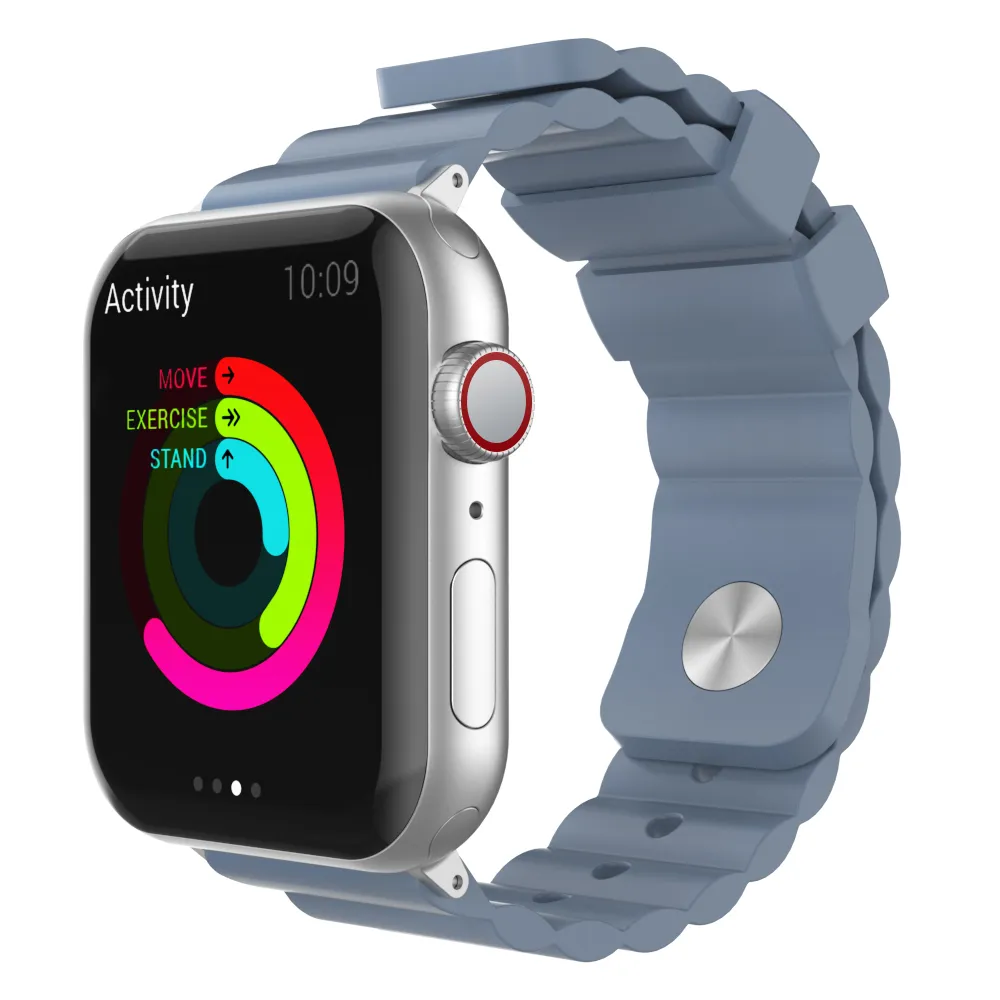 AhaStyle Premium Rugged Silicone Band for Apple Watch 42/44mm Lavender Grey